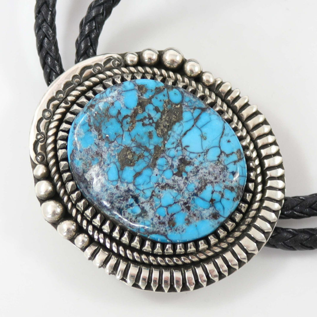 Kingman Turquoise Bola Tie by Bob Robbins - Garland's