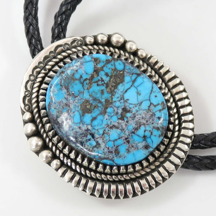 Kingman Turquoise Bola Tie by Bob Robbins - Garland's