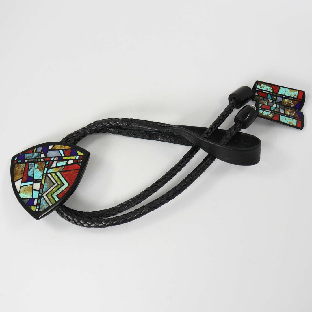 Colorful Inlay Bola Tie