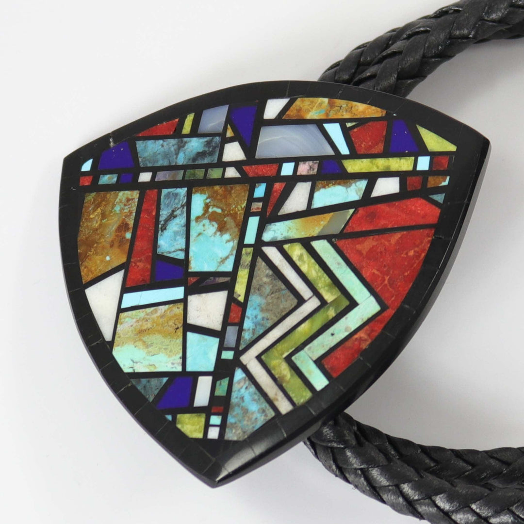 Colorful Inlay Bola Tie