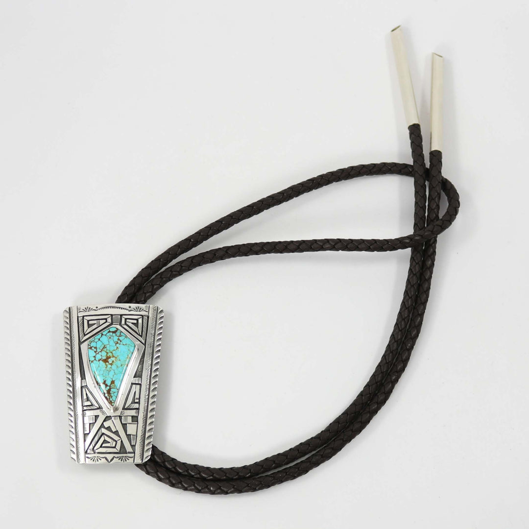 Number Eight Turquoise Bola Tie