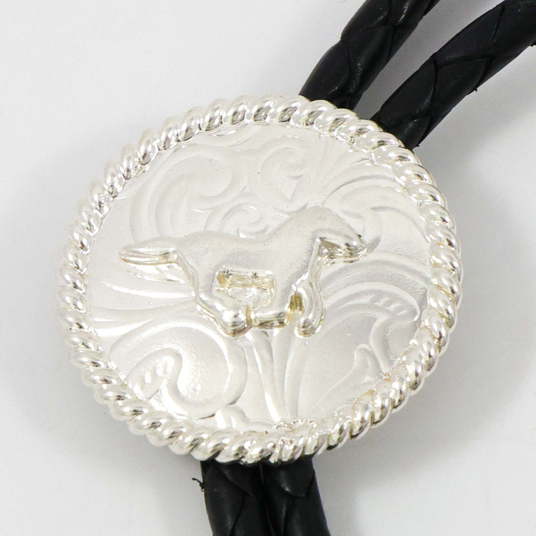 Silver Horse Bola Tie