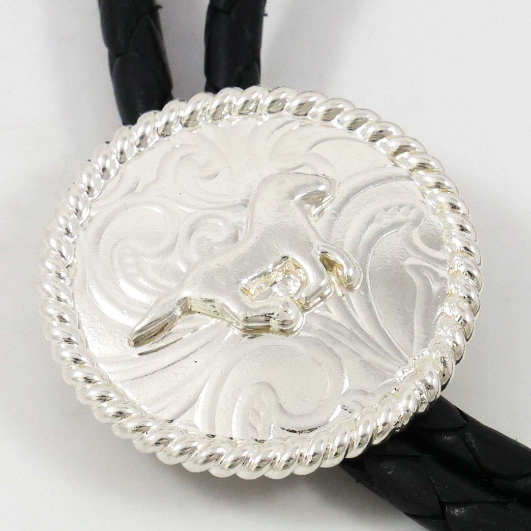 Silver Horse Bola Tie