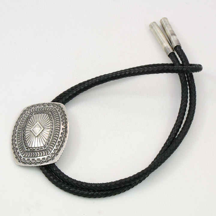 Stamped Silver Bola Tie