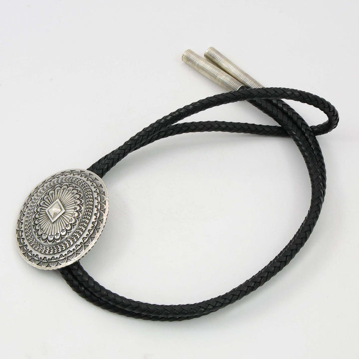 Stamped Silver Bola Tie