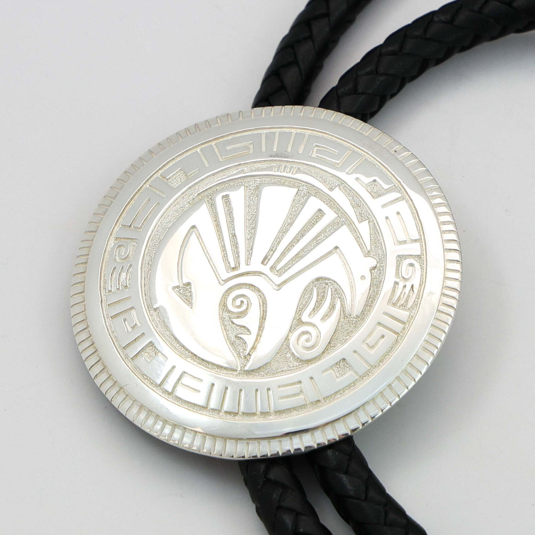 Silver Bear Bola Tie