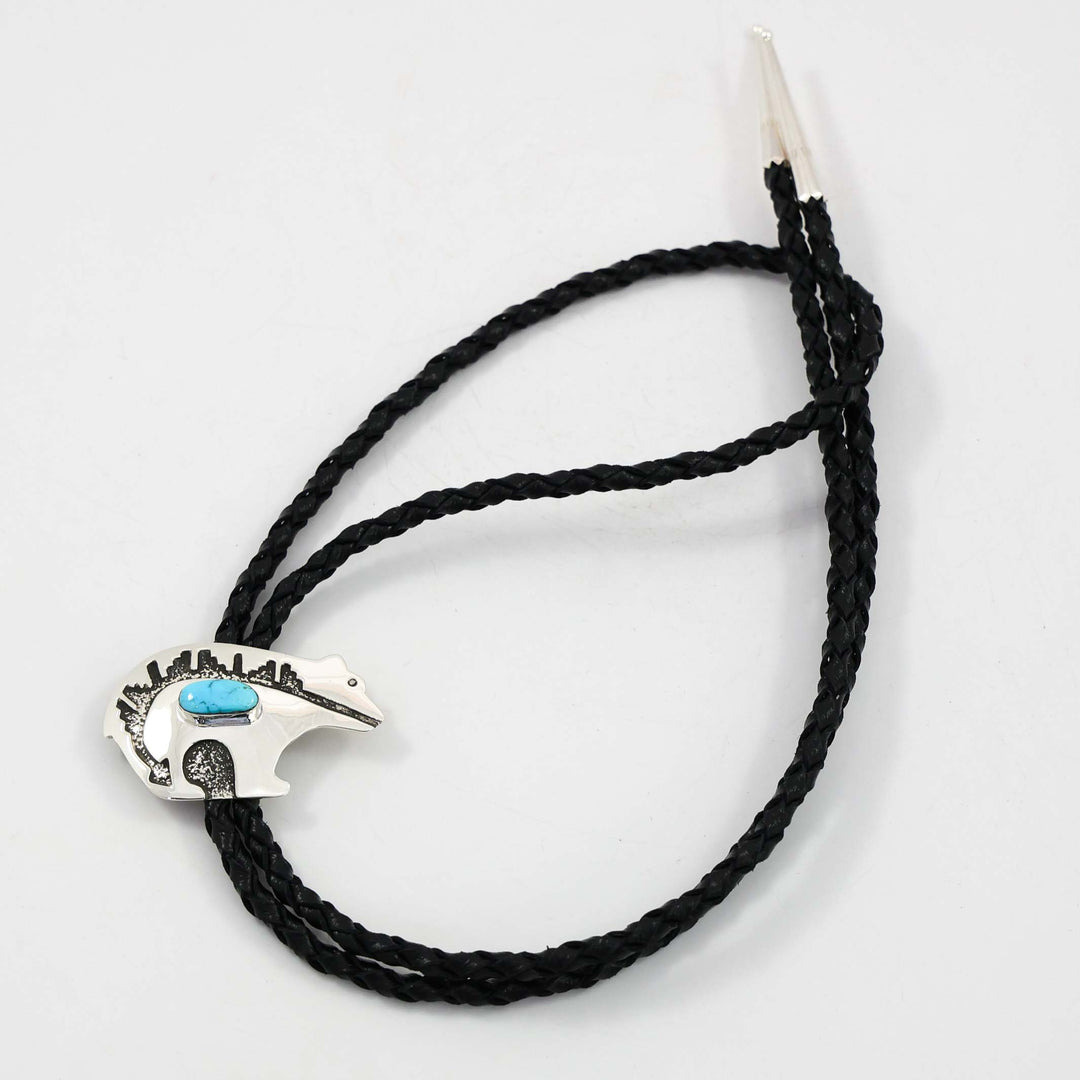 Turquoise Bear Bola Tie