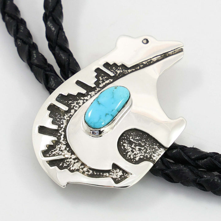 Turquoise Bear Bola Tie