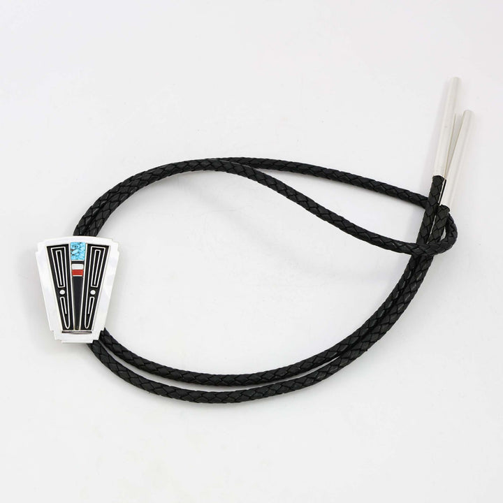 Multi-Stone Inlay Bola Tie