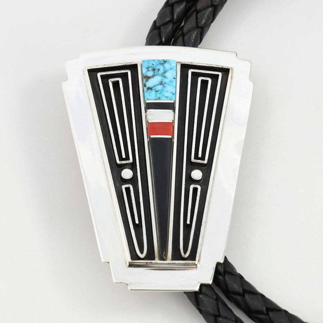 Multi-Stone Inlay Bola Tie