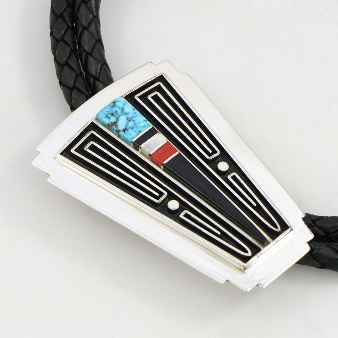Multi-Stone Inlay Bola Tie