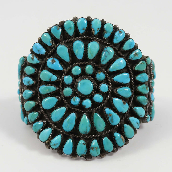 Manchette grappe turquoise des années 1940