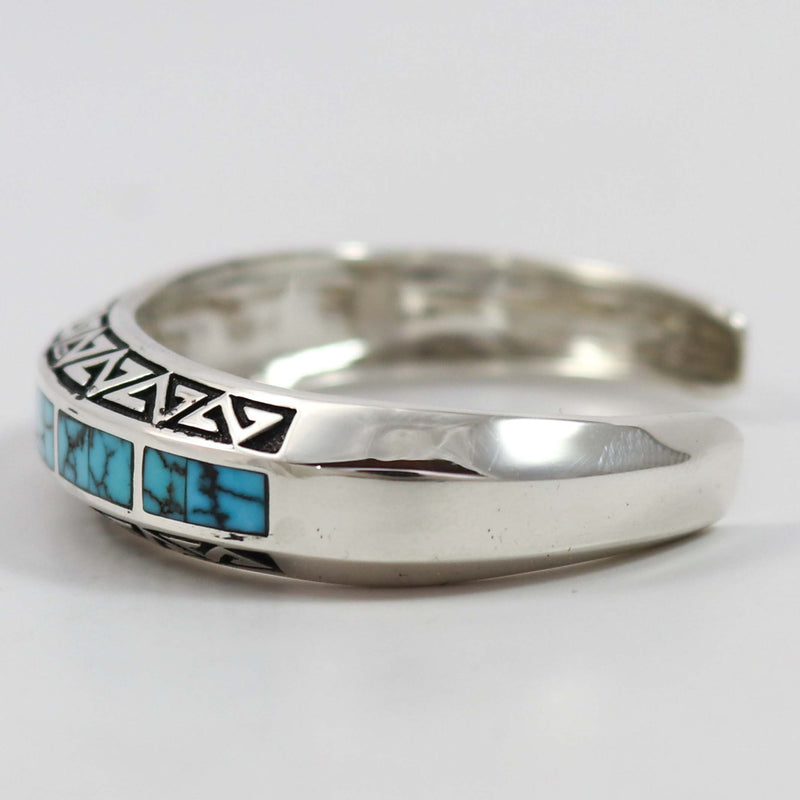 Turquoise and Coral Cuff
