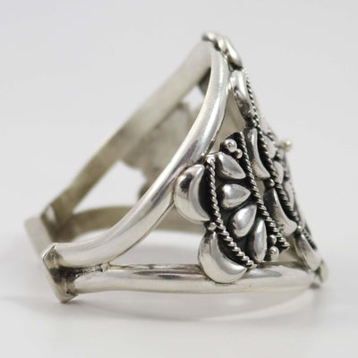 Repousse Silver Cuff