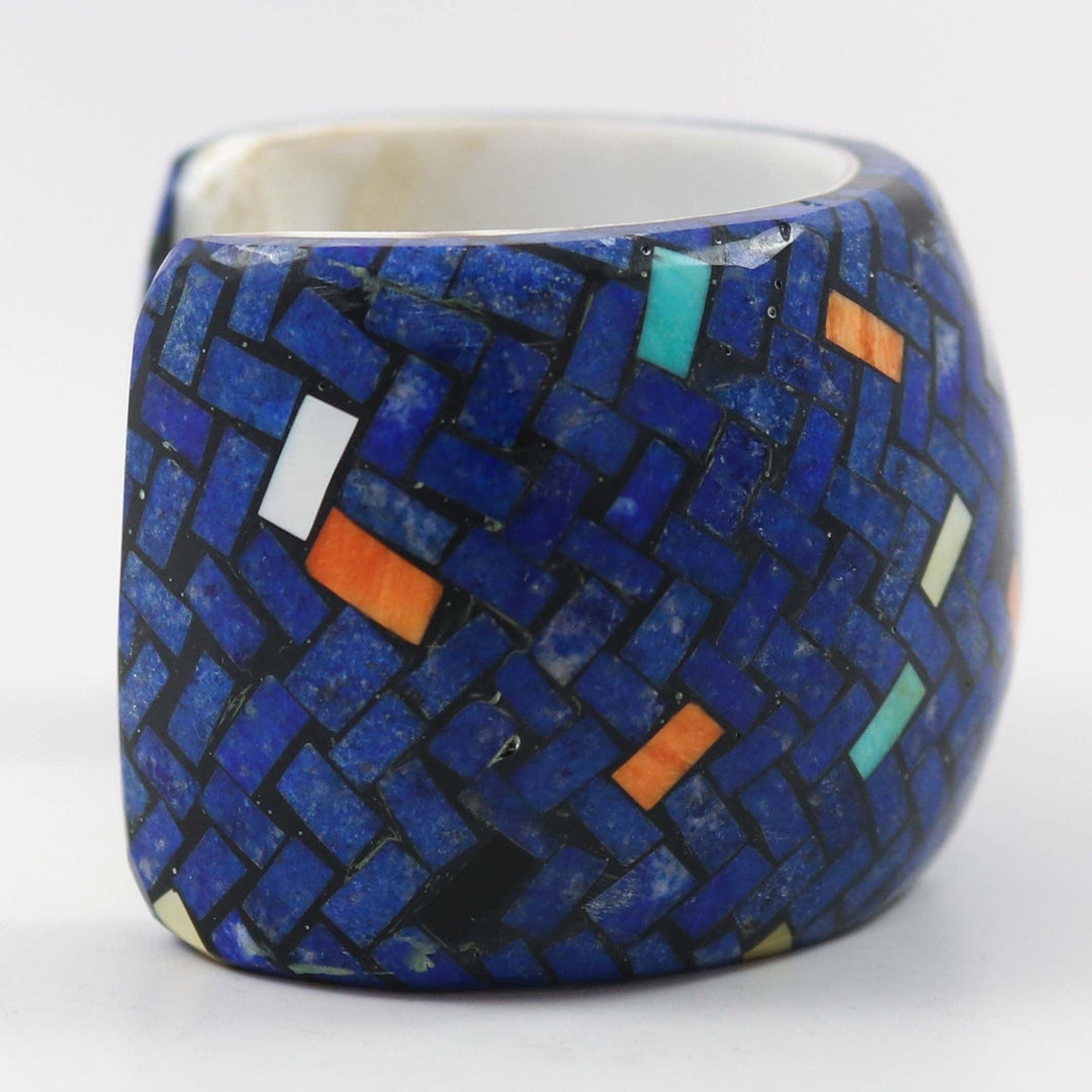 Lapis Shell Cuff