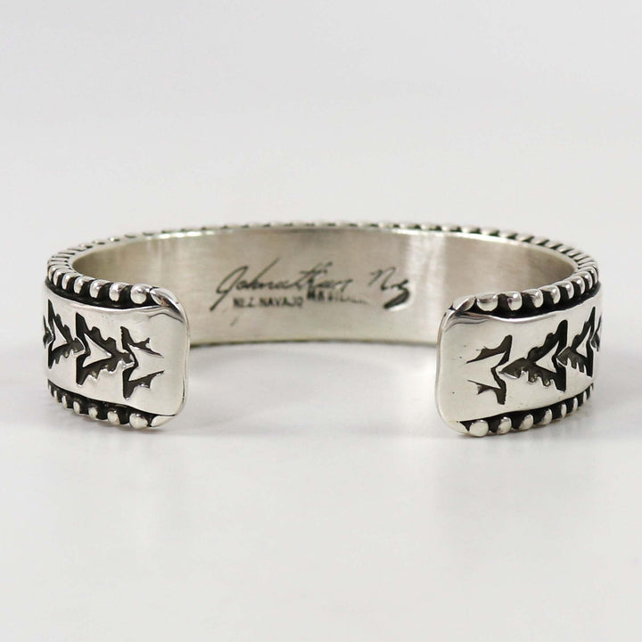 Gold on Silver Cuff by Johnathan Nez - Garland's