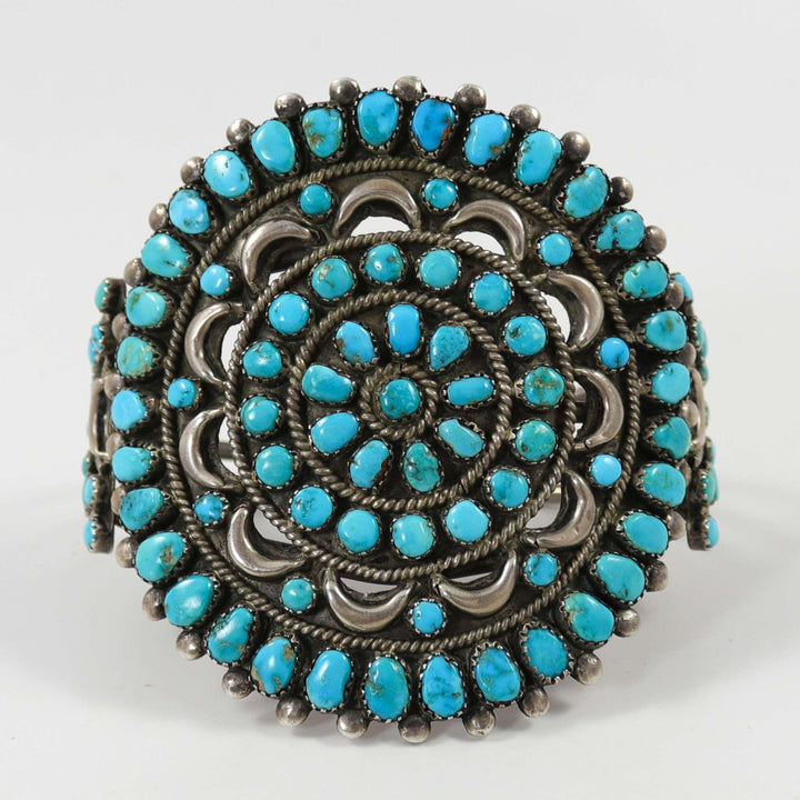 1940s Turquoise Cluster Cuff by Vintage Collection - Garland's