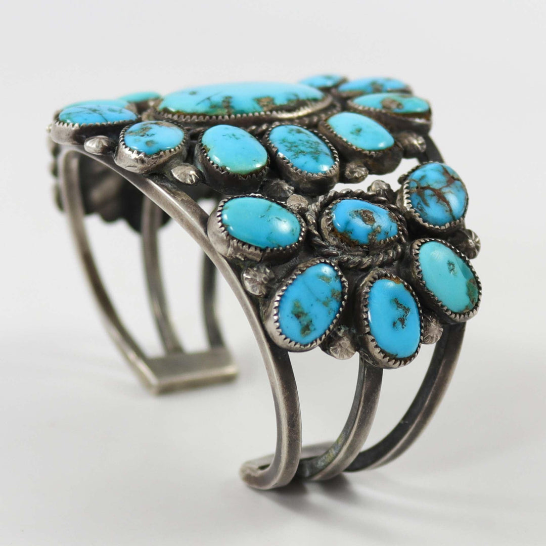 1940s Turquoise Cluster Cuff by Vintage Collection - Garland's