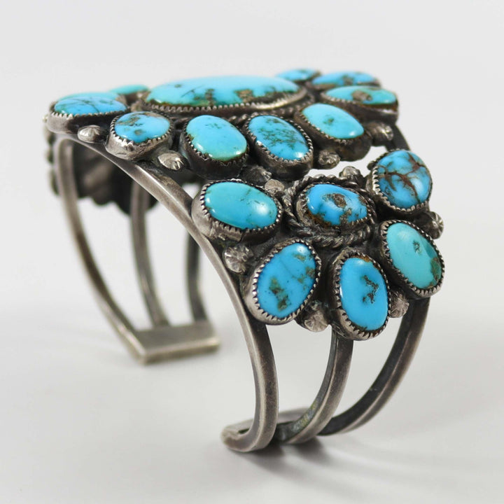 1940s Turquoise Cluster Cuff by Vintage Collection - Garland's