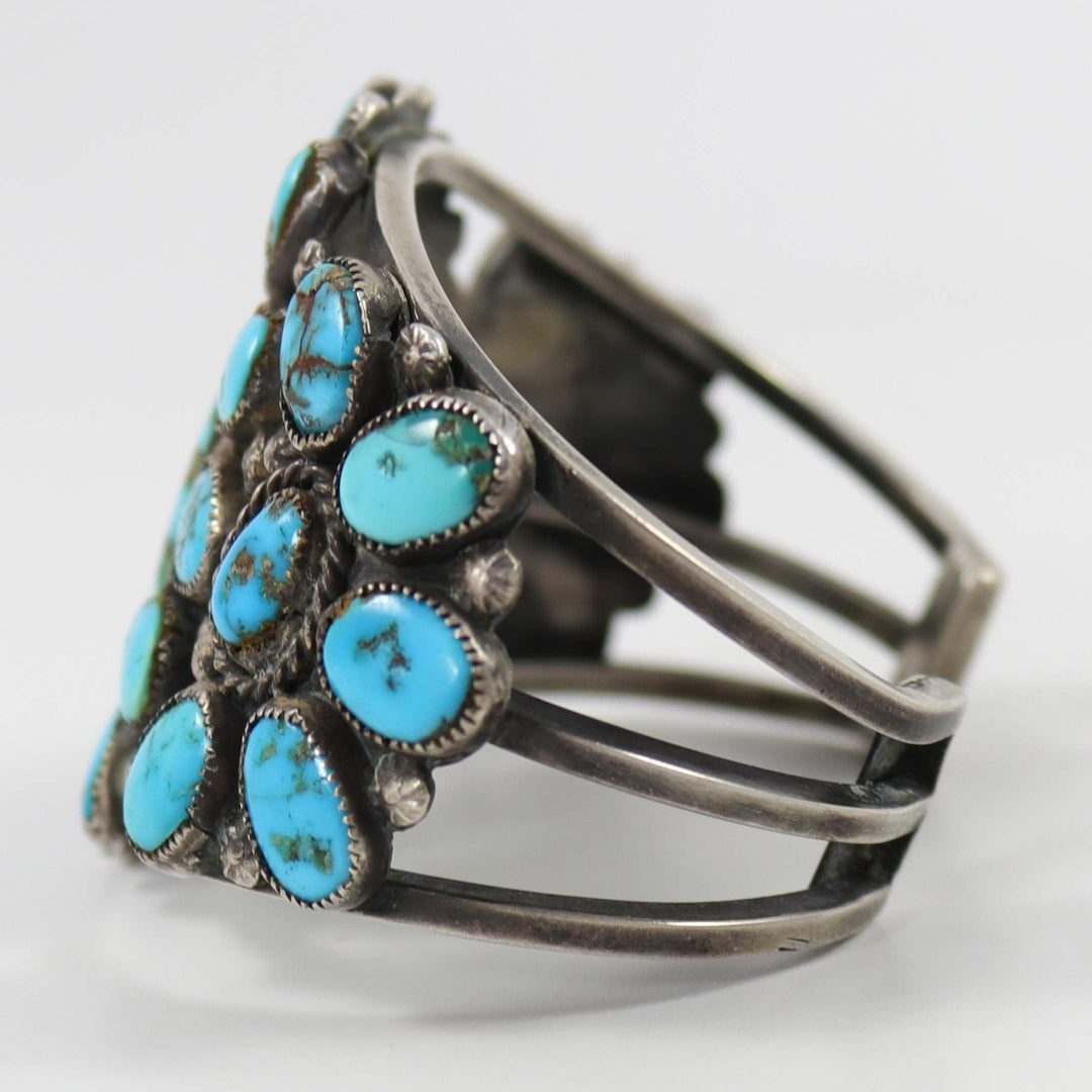 1940s Turquoise Cluster Cuff