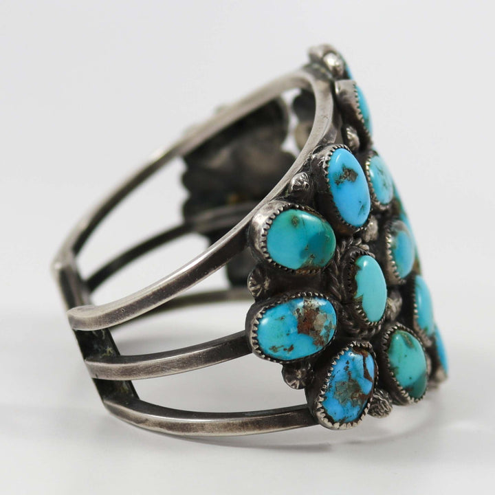 1940s Turquoise Cluster Cuff by Vintage Collection - Garland's