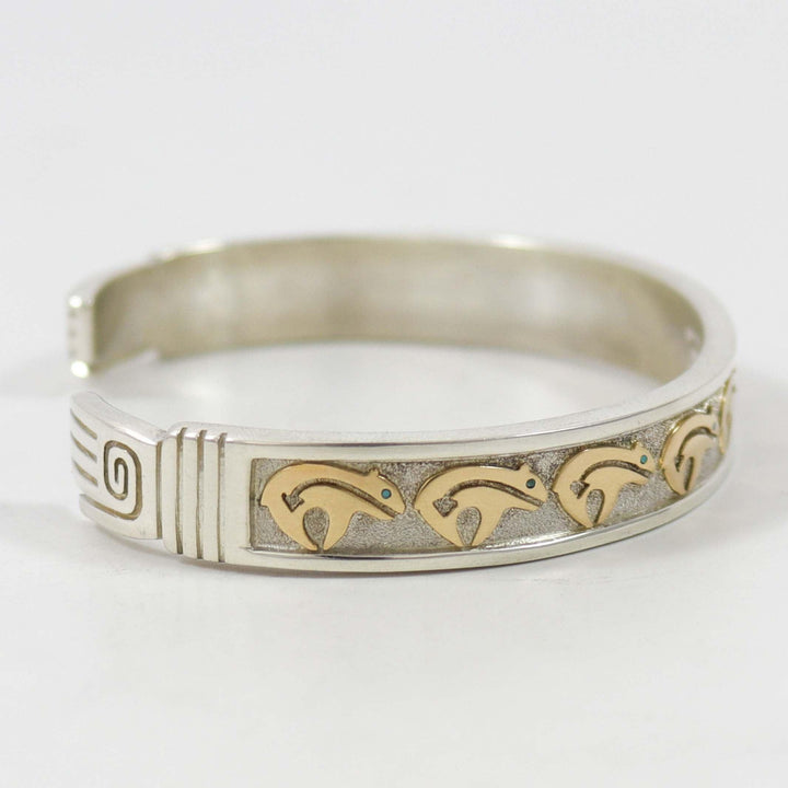 Gold and Silver Bear Cuff by Robert Taylor - Garland's