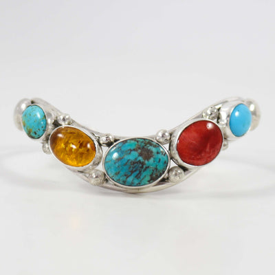 Sleeping Beauty Turquoise Multi-Stone Sterling Silver Bracelet by Phil