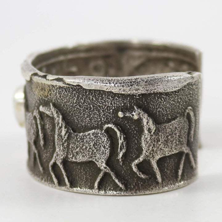 Pilot Mountain Turquoise Horse Cuff by Anthony Lovato - Garland's
