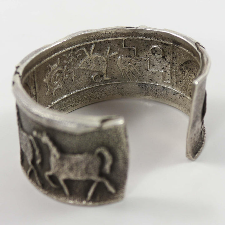 Pilot Mountain Turquoise Horse Cuff by Anthony Lovato - Garland's