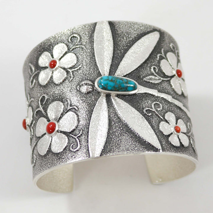 Dragonfly and Flower Cuff