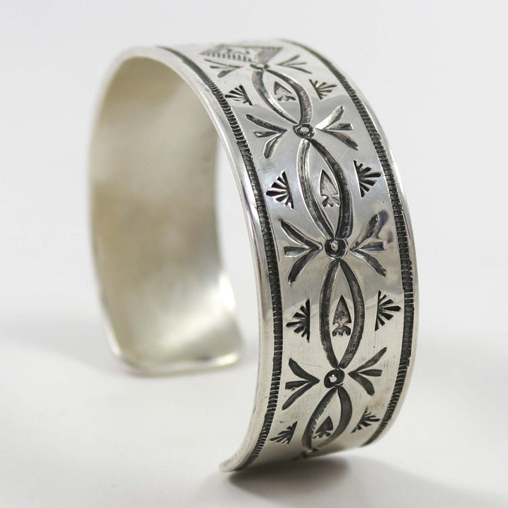 Stamped Silver Cuff by Clarissa and Vernon Hale - Garland's