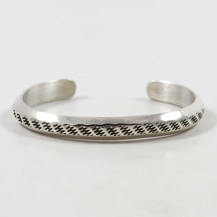 Stamped Silver Cuff by Waddie Crazyhorse - Garland's