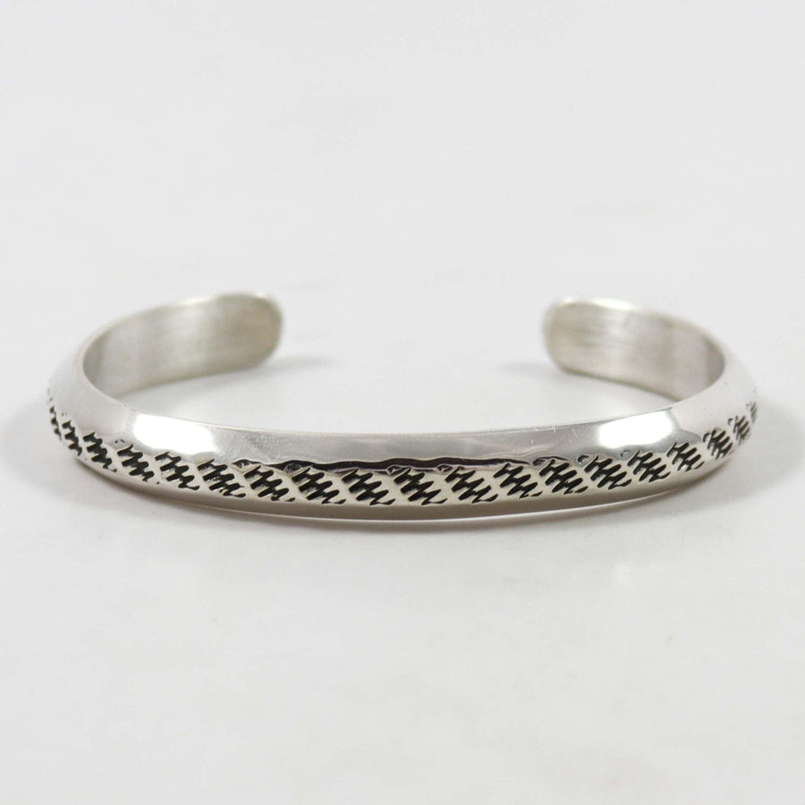 Stamped Silver Cuff by Waddie Crazyhorse - Garland's
