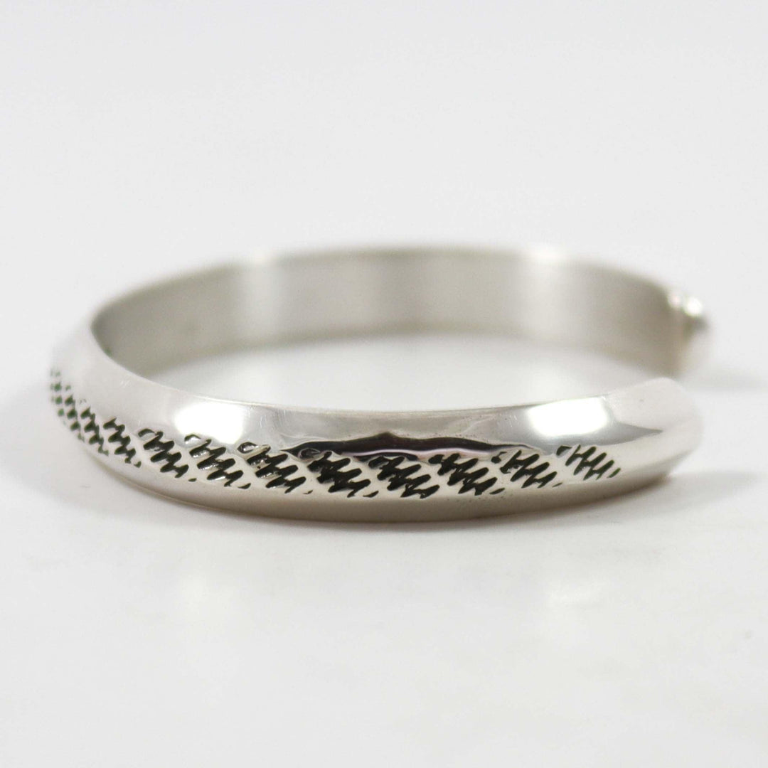 Stamped Silver Cuff by Waddie Crazyhorse - Garland's