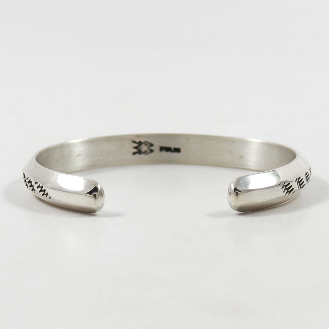 Stamped Silver Cuff by Waddie Crazyhorse - Garland's