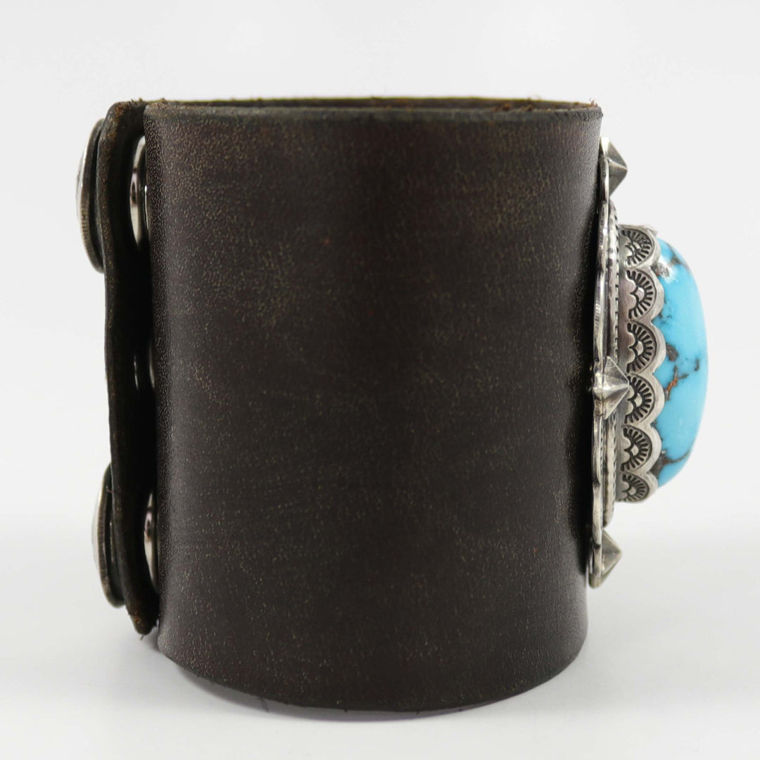 Bisbee Turquoise Leather Bracelet