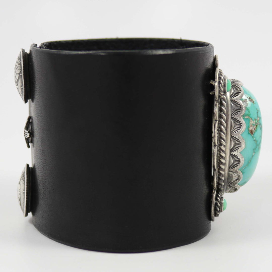 Carico Lake Turquoise Leather Bracelet