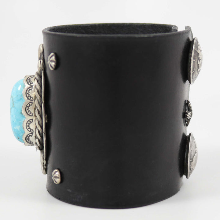 Bracelet Kingman en cuir turquoise