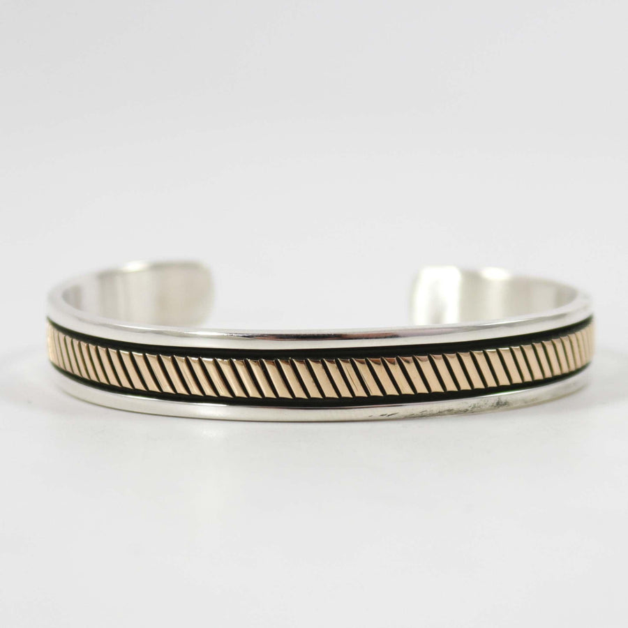 Gold on Silver Cuff by Bruce Morgan - Garland's