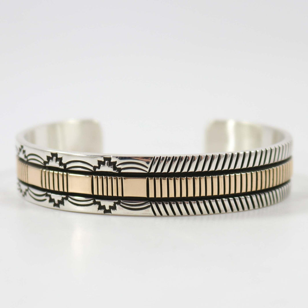 Silver and Gold Cuff by Bruce Morgan - Garland's