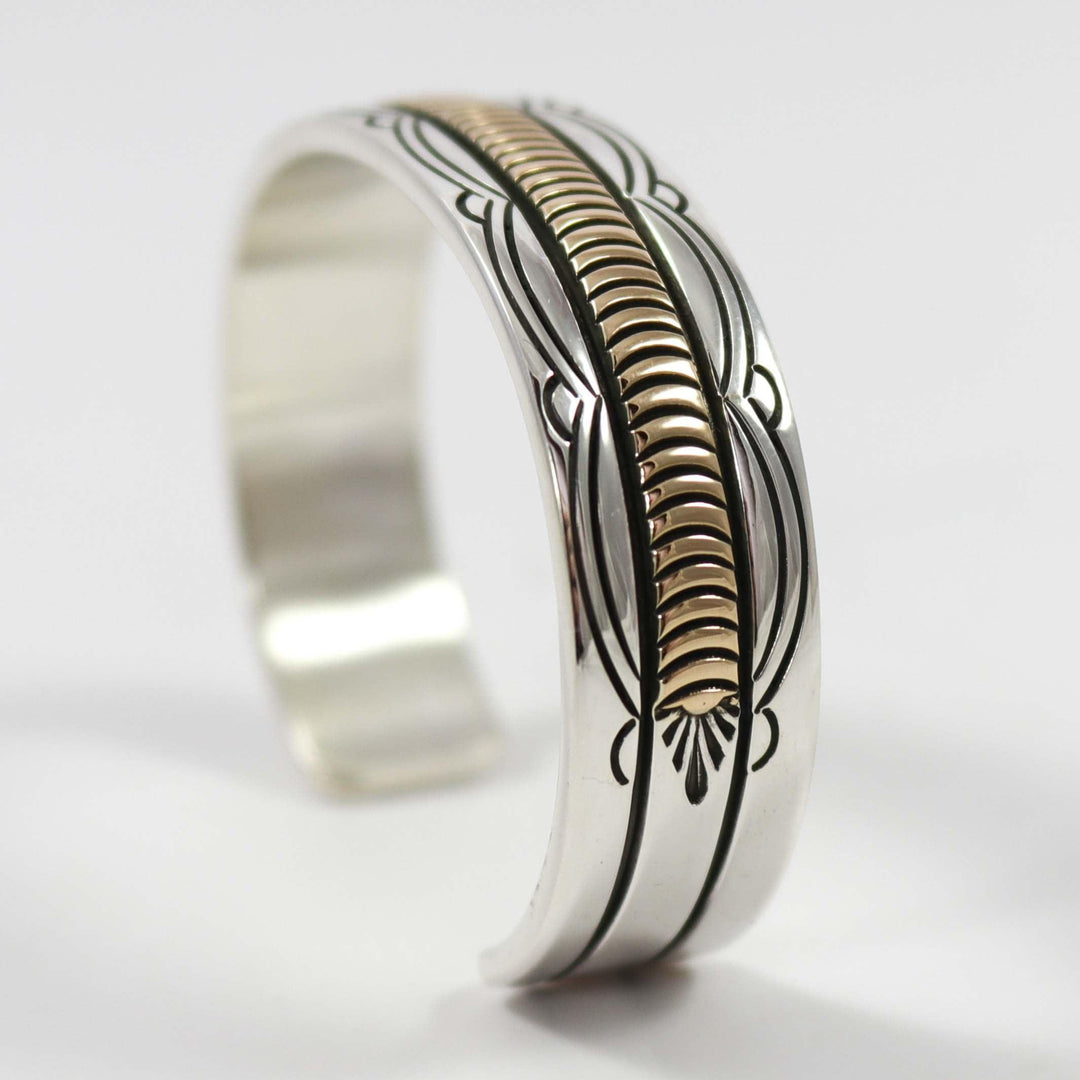 Silver and Gold Cuff by Bruce Morgan - Garland's