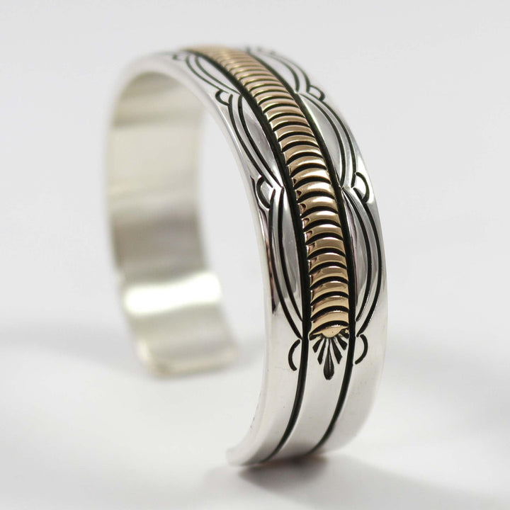 Silver and Gold Cuff by Bruce Morgan - Garland's