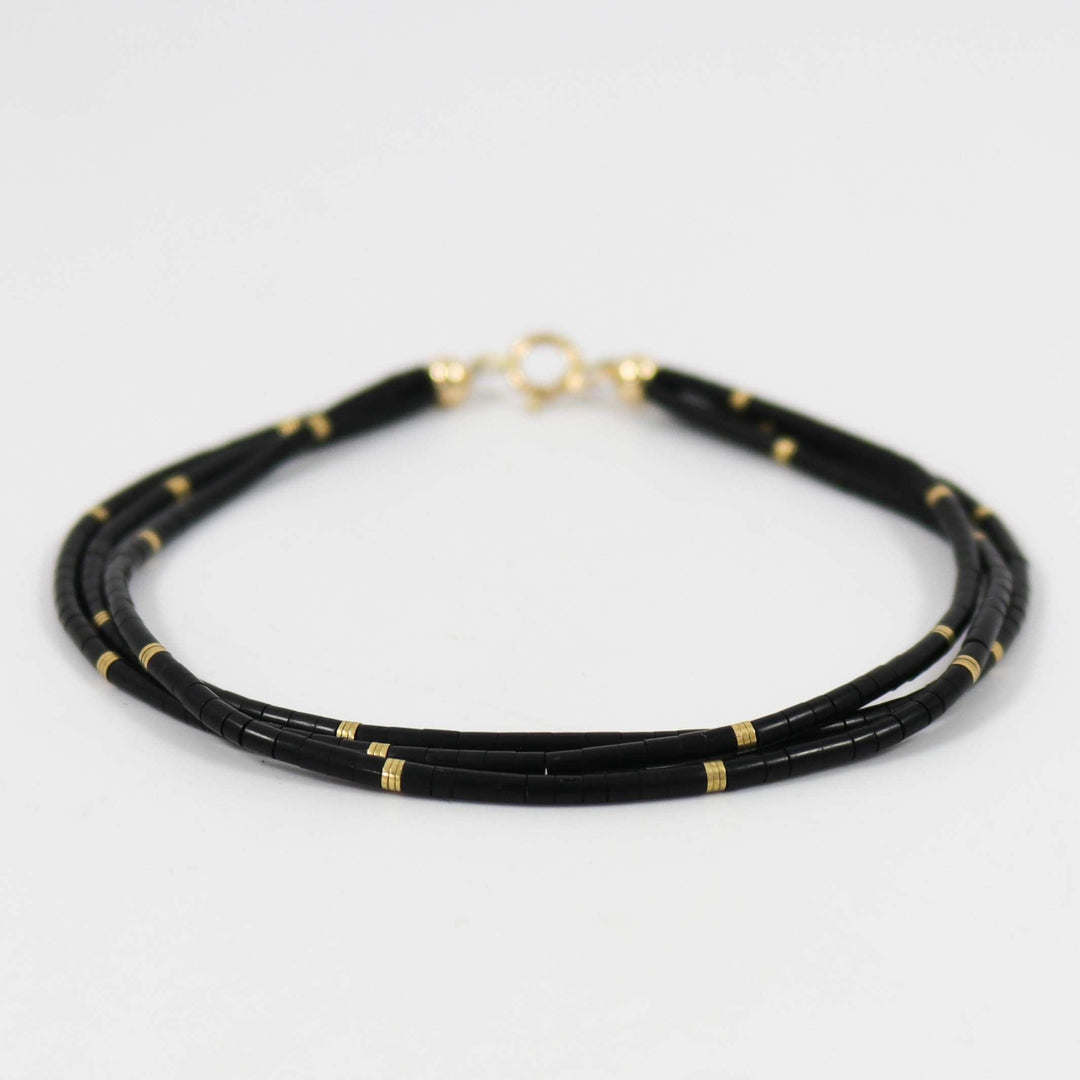 Jet Heishi Bracelet