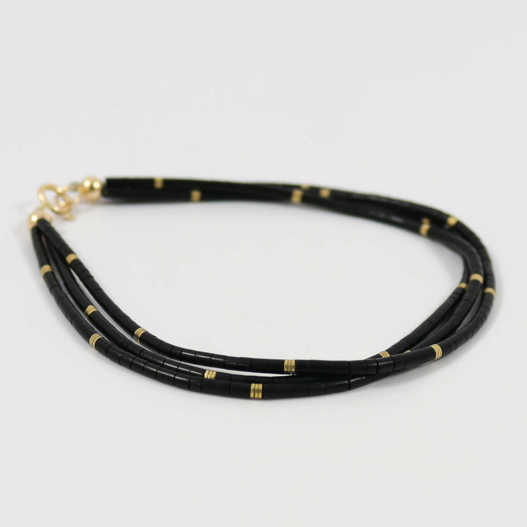 Jet Heishi Bracelet by Joe Jr. and Valerie Calabaza - Garland's
