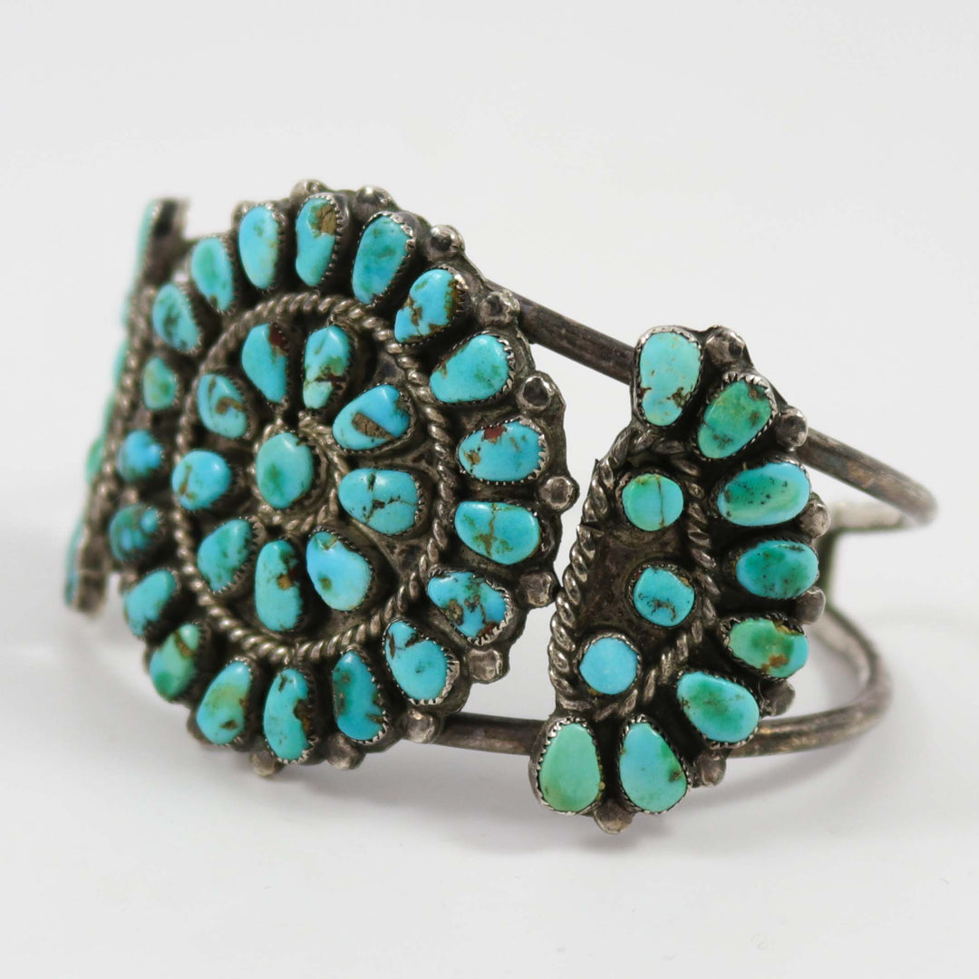 1940s Turquoise Cluster Cuff