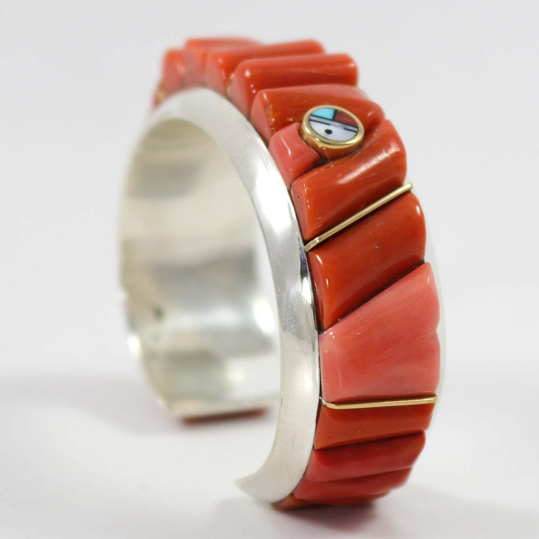 Coral Sunface Cuff by Wes Willie - Garland's