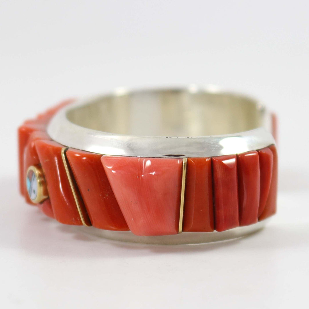 Coral Sunface Cuff by Wes Willie - Garland's