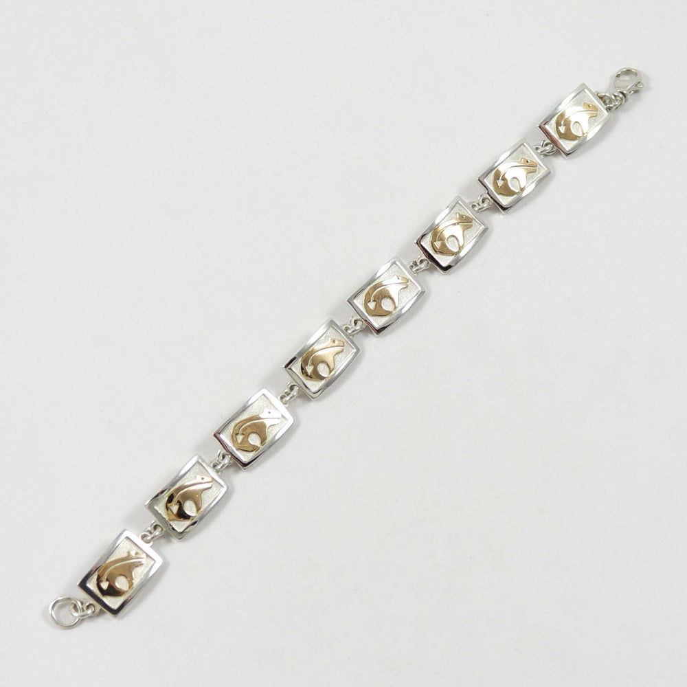 Gold and Silver Bear Bracelet by Robert Taylor - Garland's