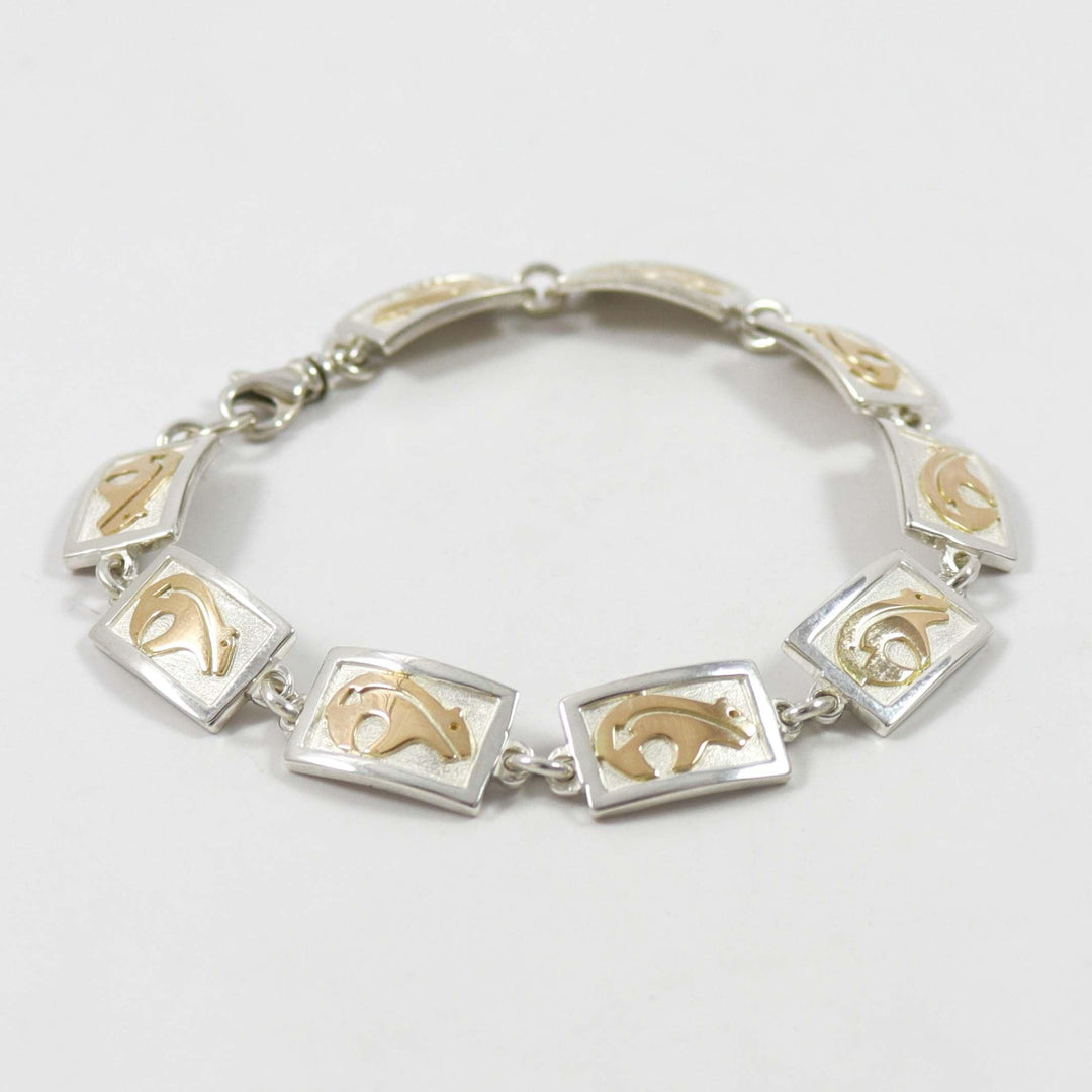 Bracelet Ours en Or et Argent