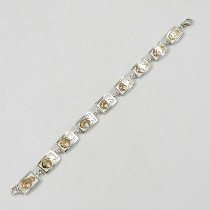 Gold and Silver Bear Bracelet by Robert Taylor - Garland's